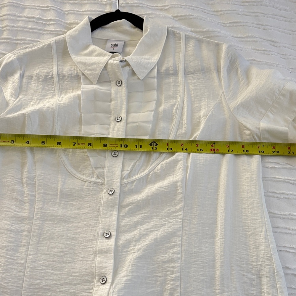 CAbi Tuxedo Button Front Shirt NWOT - Picture 5 of 9